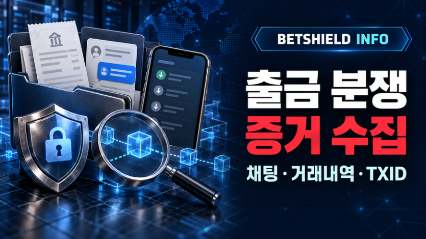 온라인카지노 출금 분쟁 채팅 거래내역 TXID 증거 수집 방법